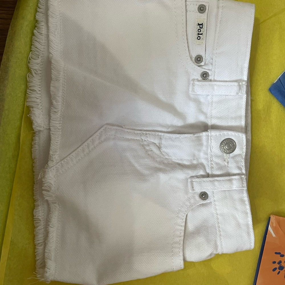 2T EUC Ralph Lauren white denim skirt